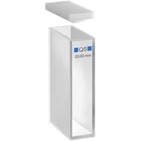 Macro Cell 100-QS, Quarzglas High Performance, 20 mm, with Lid